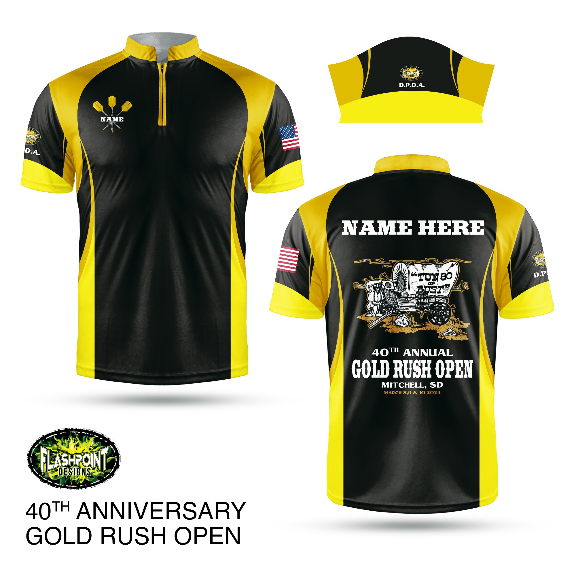40th Anniversary Gold Rush Open - Personalized – FLASHPOINT DESIGNS