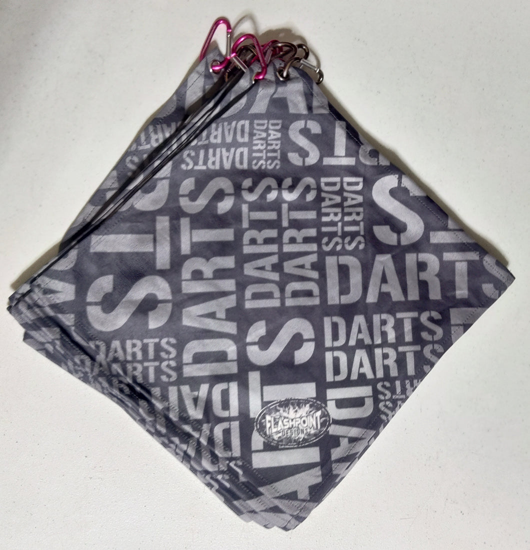 RTS - Dart Towel - Black Darts -  Free Shipping!