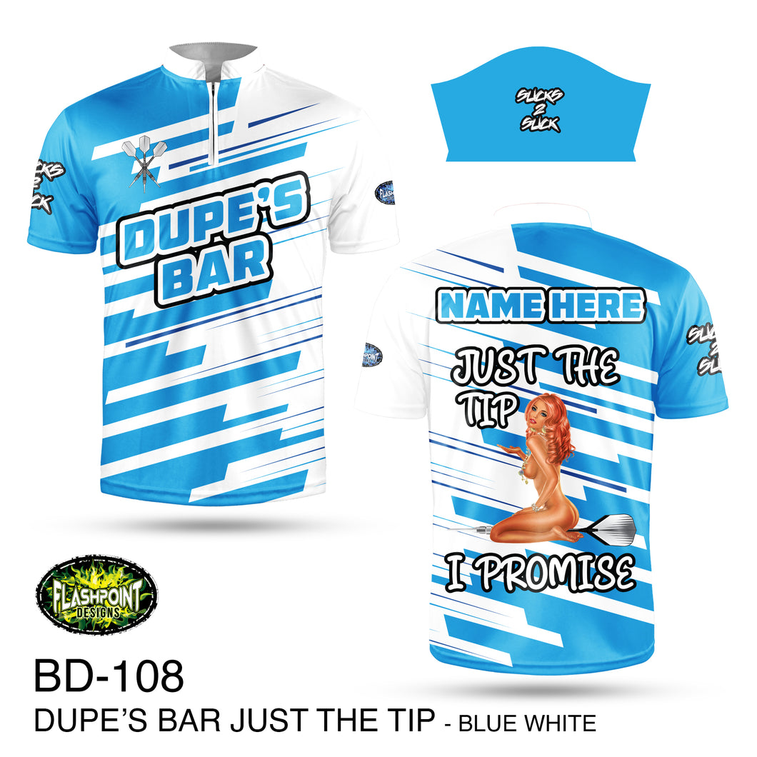 DB105 Dupes Bar Just The Tip Blue White - Personalized