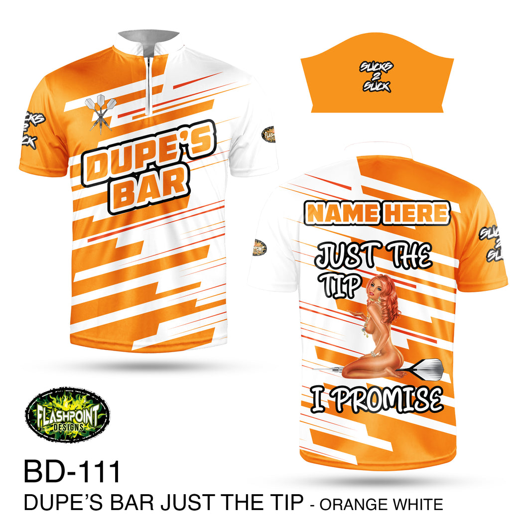 DB111 Dupes Bar Just The Tip Orange White - Personalized