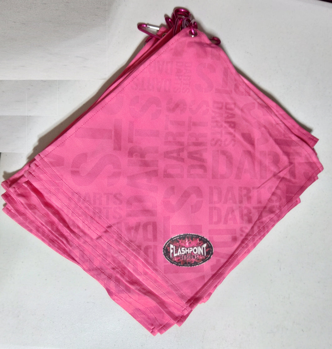 RTS - Dart Towel - Pink Darts -  Free Shipping!