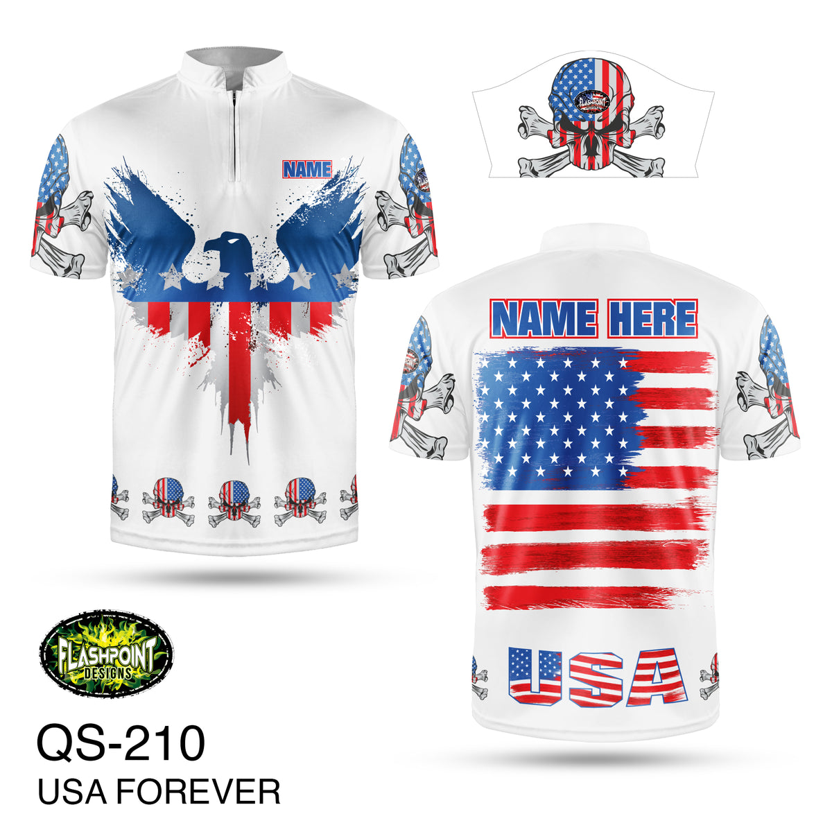 QS210 USA Forever White - Personalized – FLASHPOINT DESIGNS
