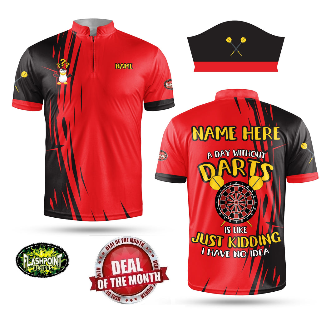 October Monthly Special - A Day Without Darts - Personalized - Free Shipping!