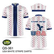 QS361 USA White Stripe Darts- Personalized