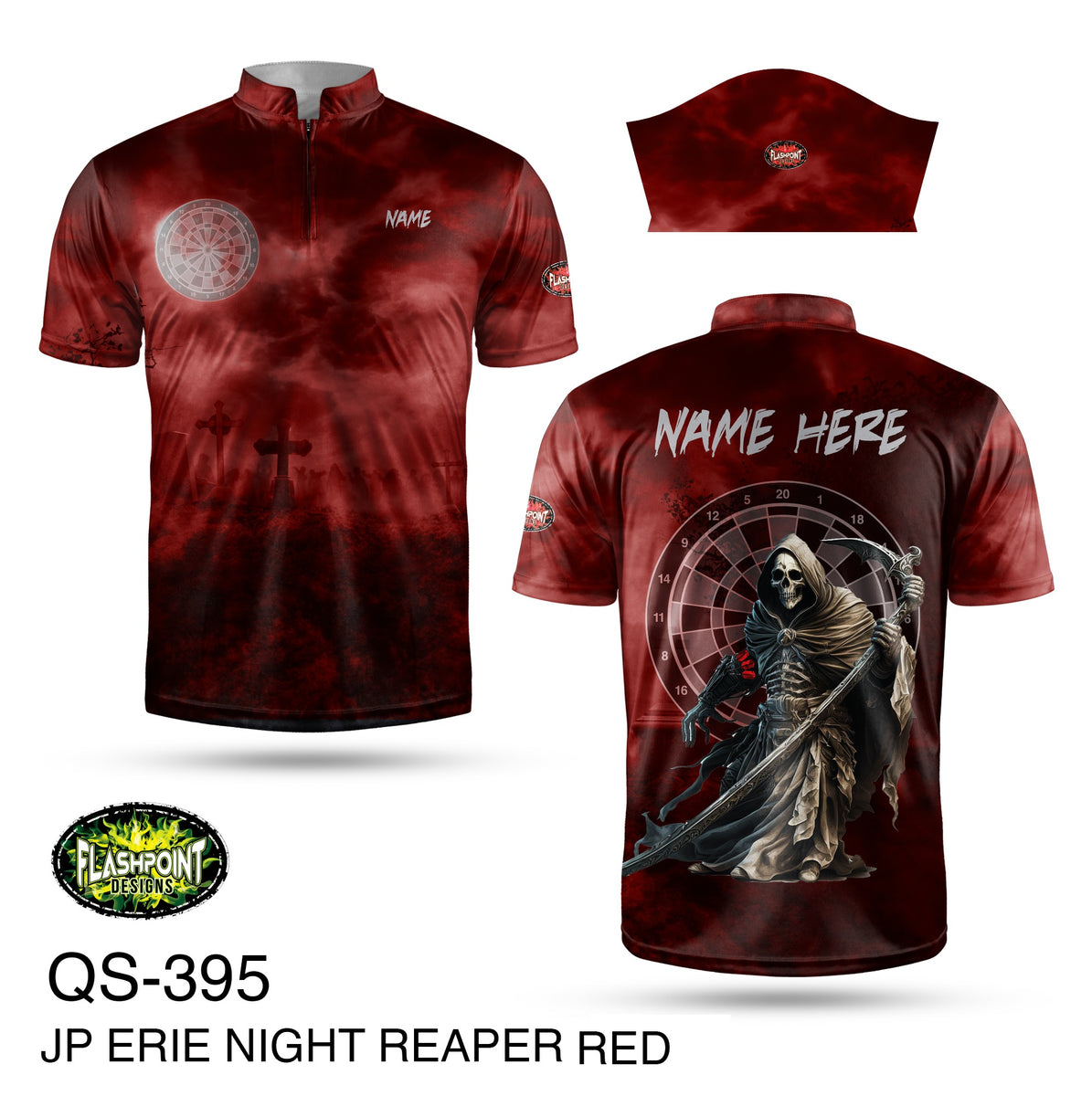 QS395 JP Erie Night Reaper Red - Official Player Jersey – FLASHPOINT ...
