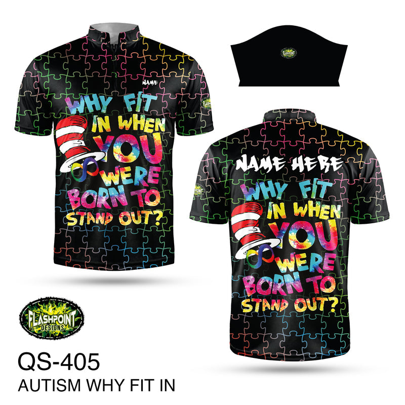 QS405 Autism Why Fit In - Personalized Jersey