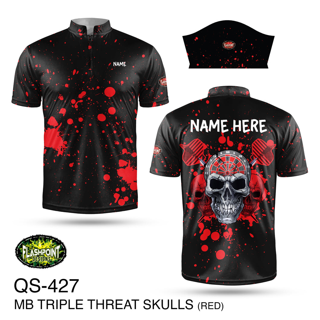 Mary Brand Triple Threat Skulls - Red - Official Player Jersey