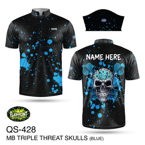 Mary Brand Triple Threat Skulls - Blue - Official Player Jersey