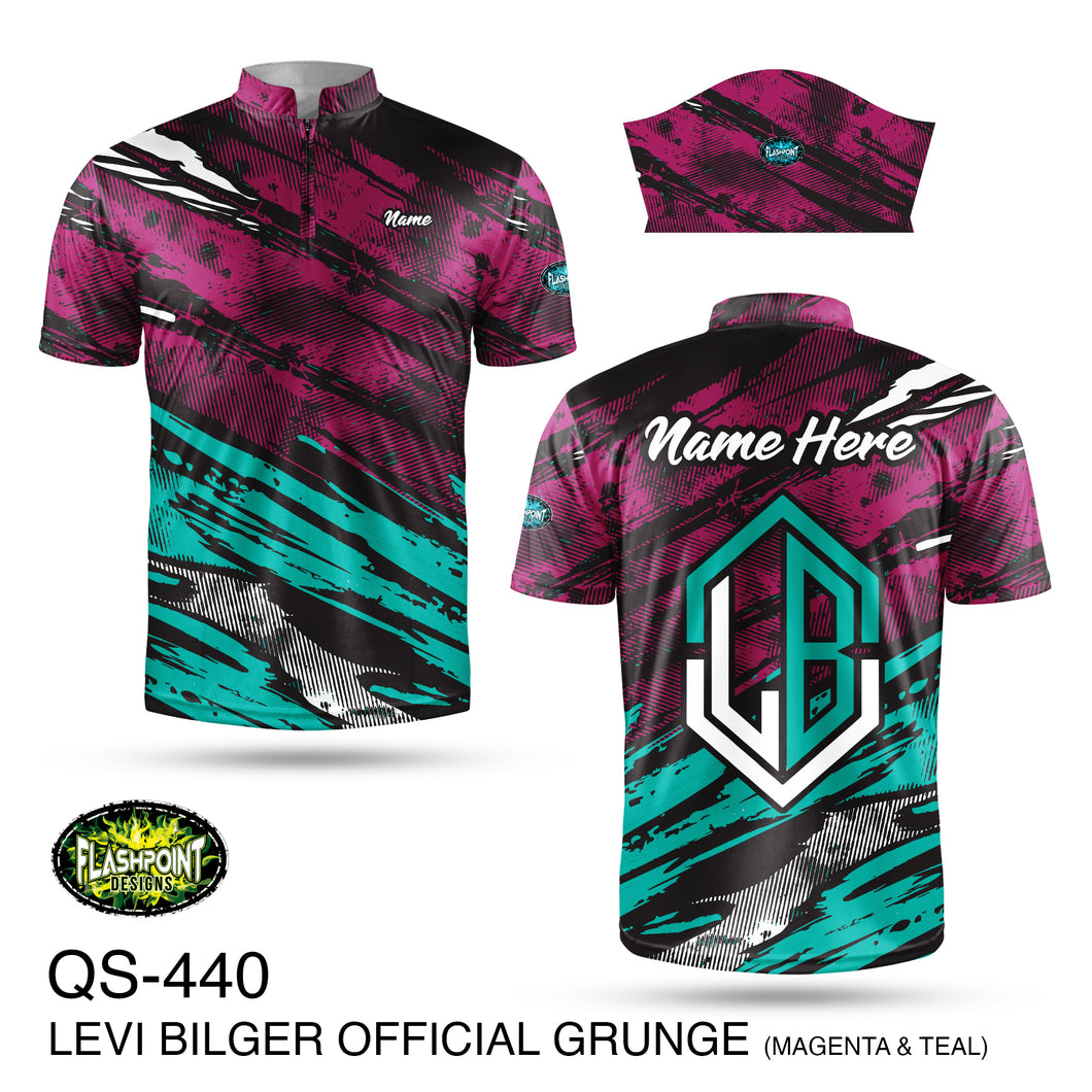 QS440 Levi Bilger Official Player Grunge Magenta & Teal