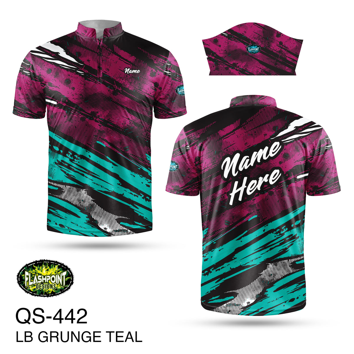 QS442 LB Grunge Teal – FLASHPOINT DESIGNS