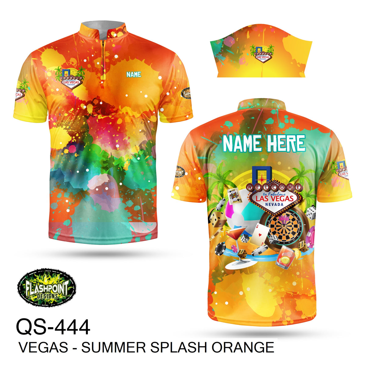 QS444 Vegas Summer Splash Pink - Personalized – FLASHPOINT DESIGNS