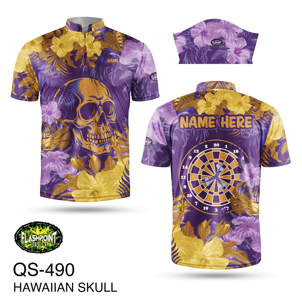 QS490 Hawaiian Skull - Personalized