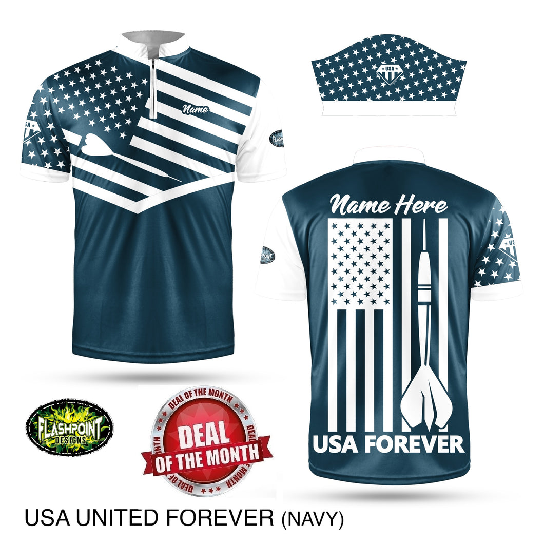 September Monthly Special  - USA United Forever - Navy - Personalized - Free Shipping