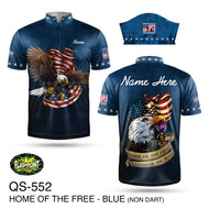 QS552 Home of the Free - Blue - Non Dart - Personalized