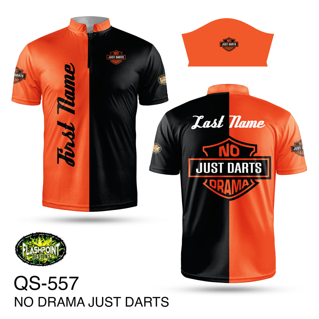QS557 No Drama Just Darts -  Personalized