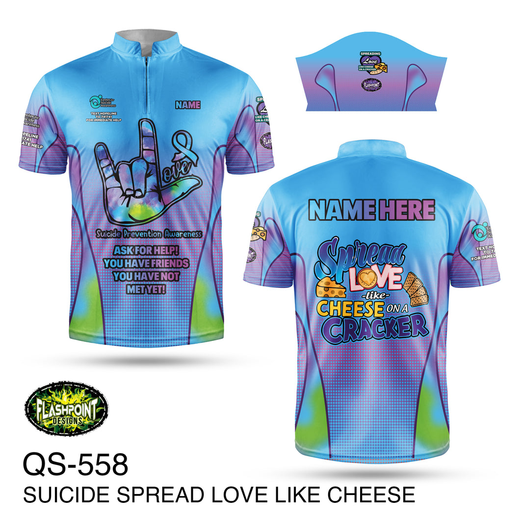 QS558 Suicide Prevention Spread Love Like Cheese - Fundraiser 2026