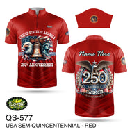 QS577 USA Semiquincentennial Anniversary Red - Free Shipping