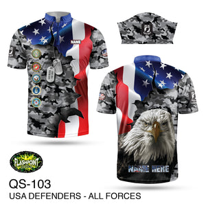 USA Defenders Eagle Forces Military- Personalized