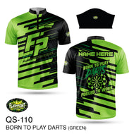 QS110 Born to Play Darts - Green - Personalized