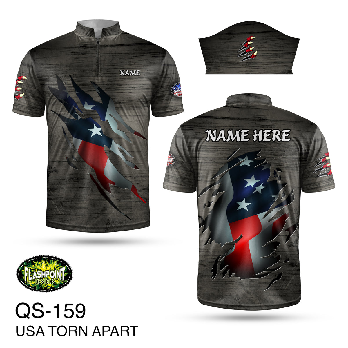 QS159 USA Torn Apart - Personalized – FLASHPOINT DESIGNS