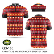 Christmas Vacation Mock Sweater - Red - Personalized