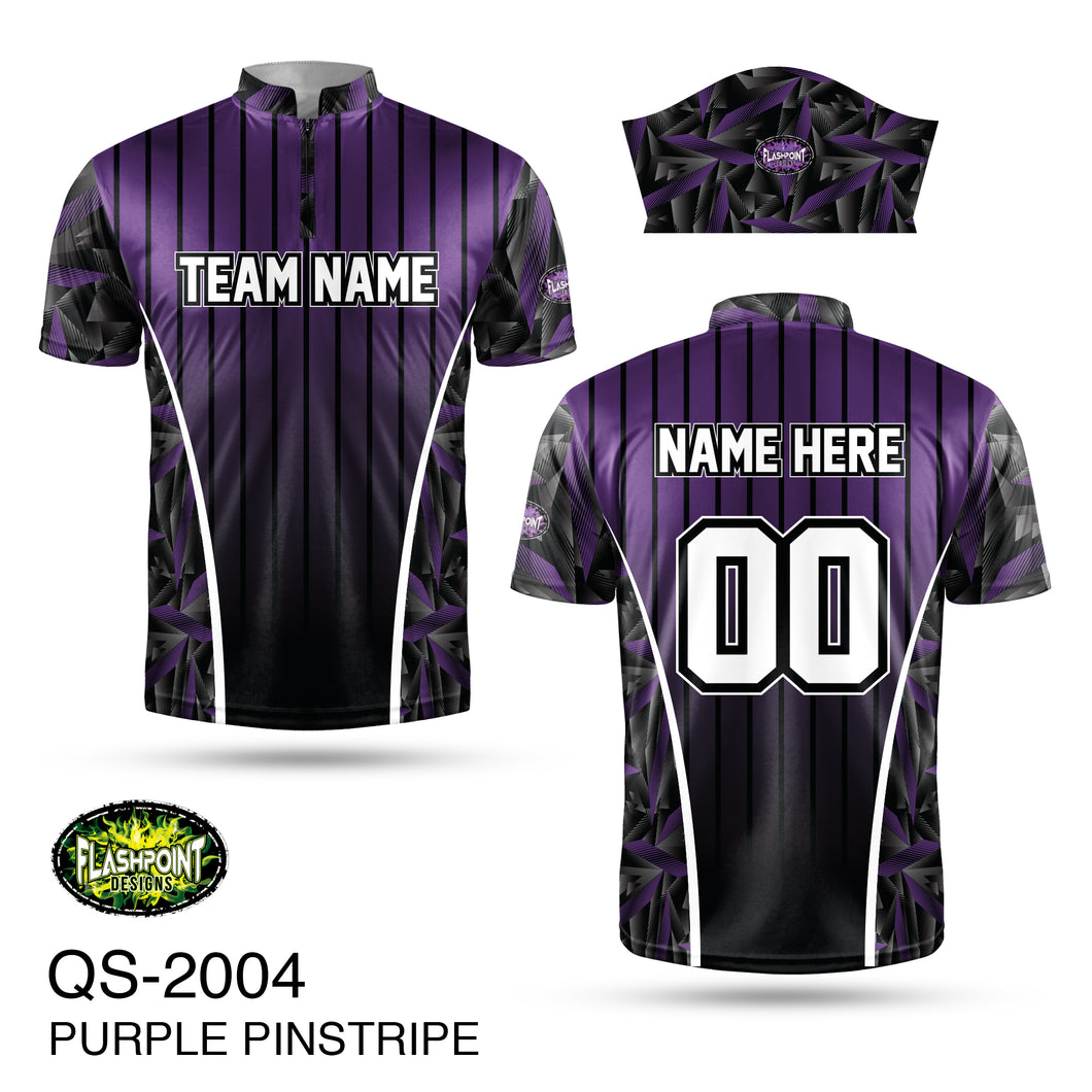 Custom Black Purple Sublimation Soccer Uniform Jersey