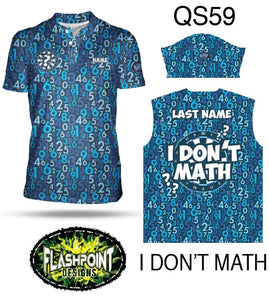I Don't Math Blue - Personalized
